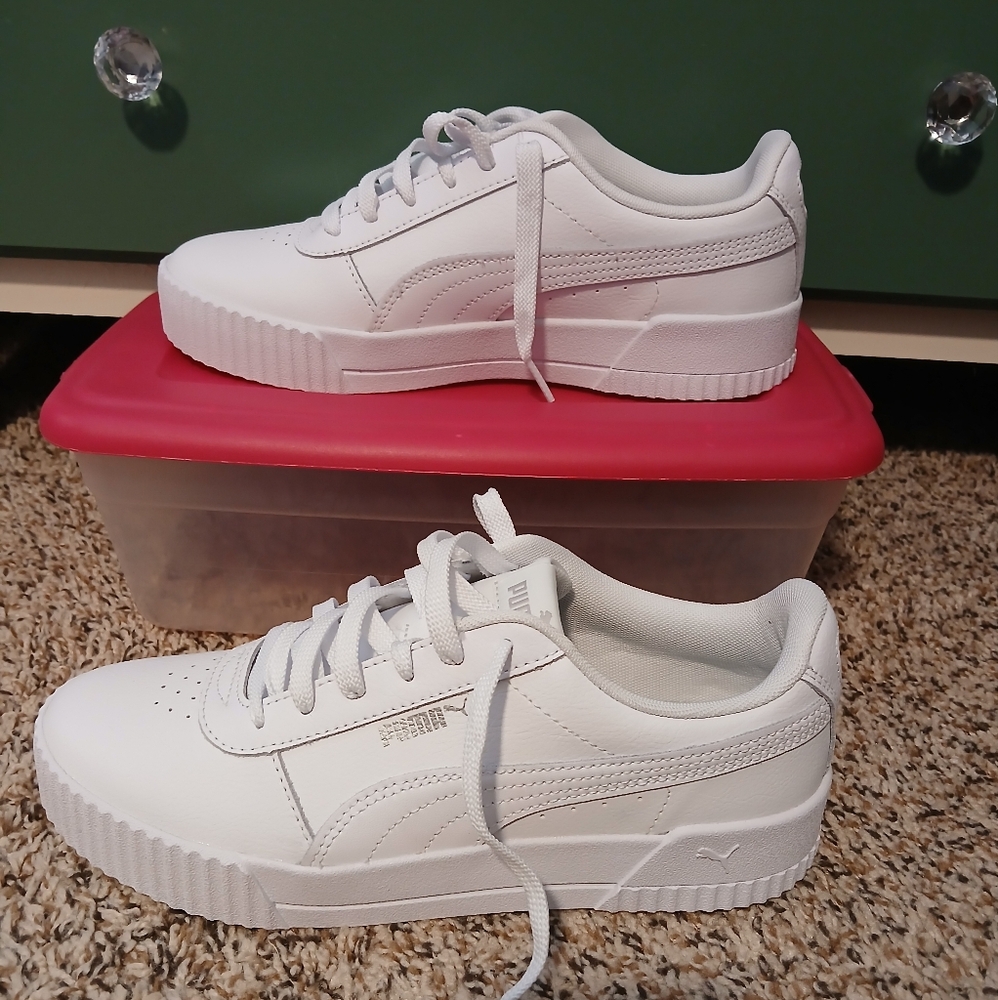 Puma Classic White Leather Carina Sneakers